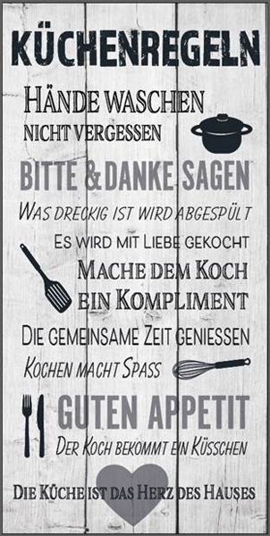 Sonstige Bild KÜCHENREGELN (BH 30x60 cm) 926155