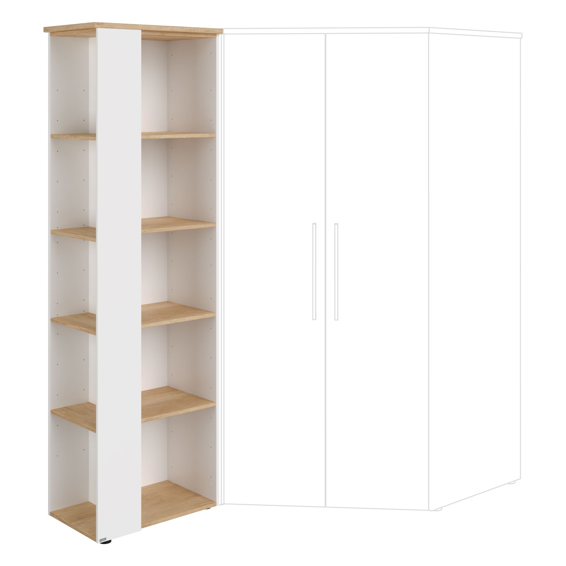 Eckregal PAIDI OSCAR (BHT 40x206x65 cm) 916765